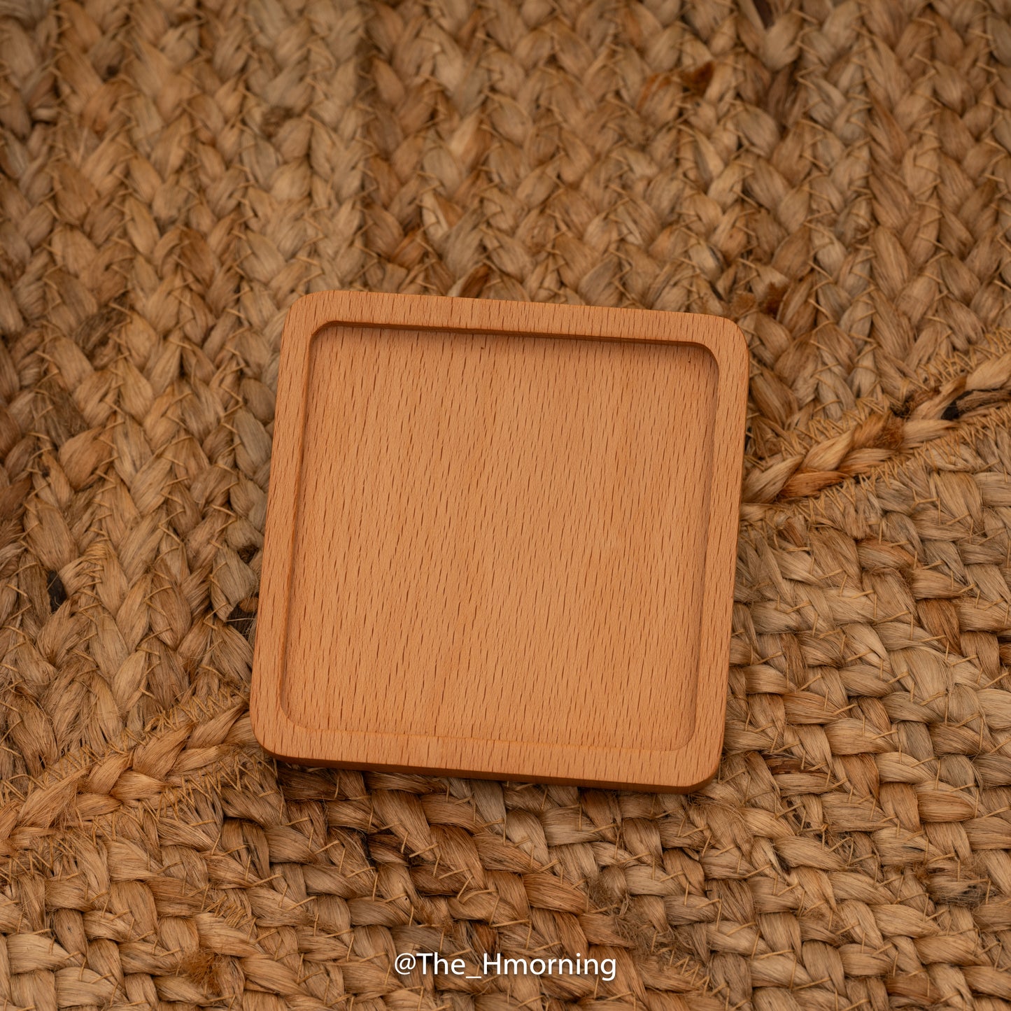 Customised Pattern Laser Engraving Wooden Square Coaster