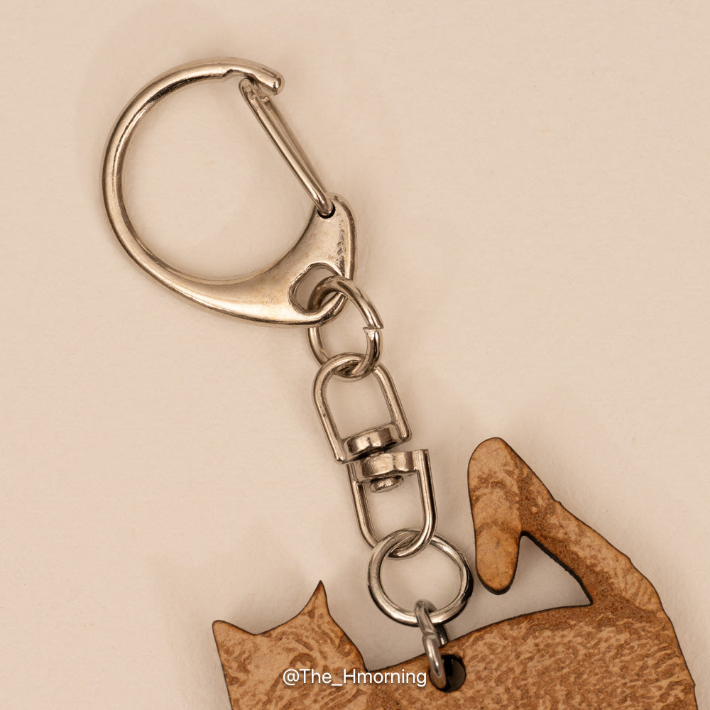A Pair of Personalised Pet Keychains